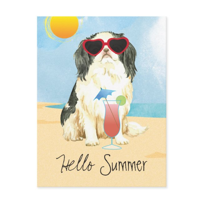 Summer Japanese Chin Postinvitations