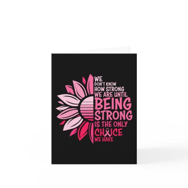 Sunflower Pink Breast Cancer Awareness Women Warri Invitations