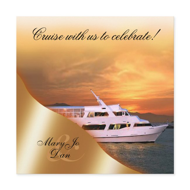 Sunset Yacht Wedding Nautical Invitation