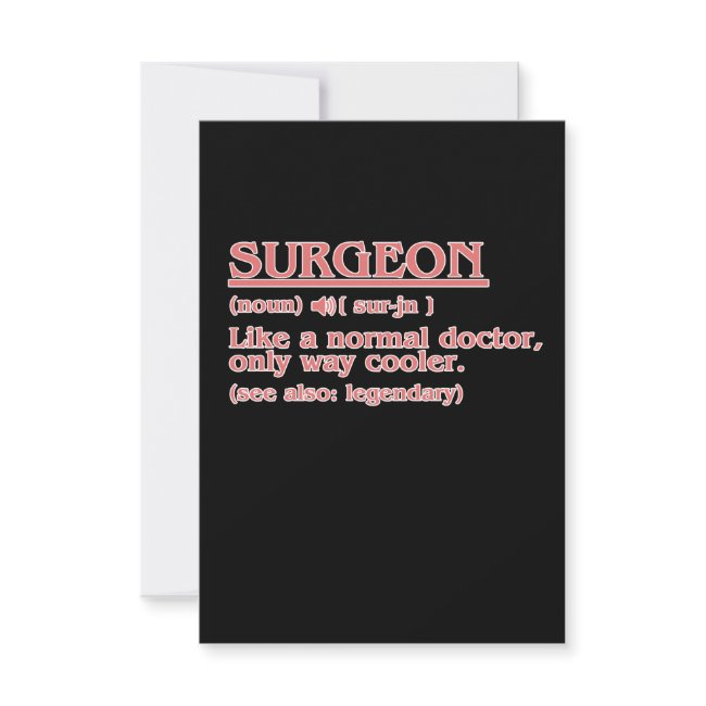 Surgeon Definition Surgery Medical Doctor Neurolog Rsvp Invitations