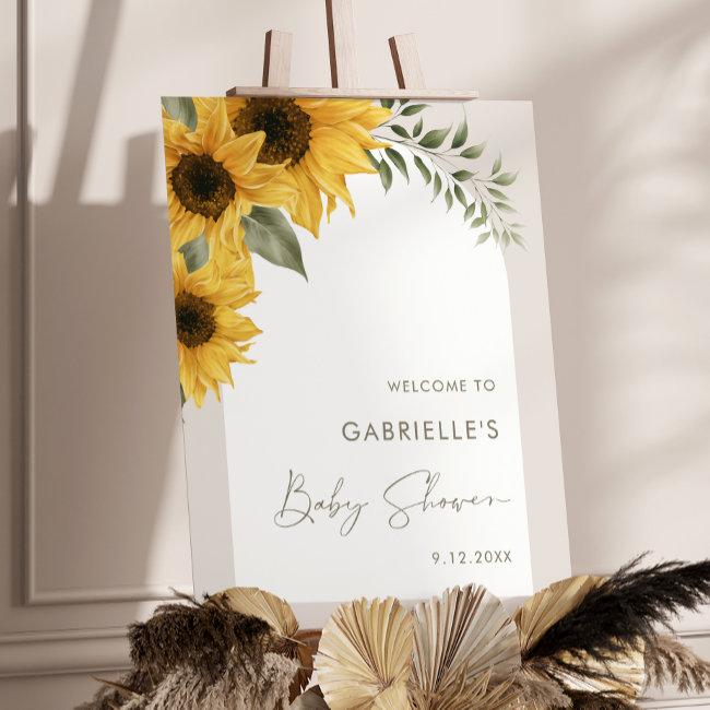 Sutton Sunflower Baby Shower Sign Foam Board