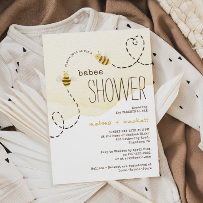 Sweet Bumblebee Couples Babee Shower Invitation
