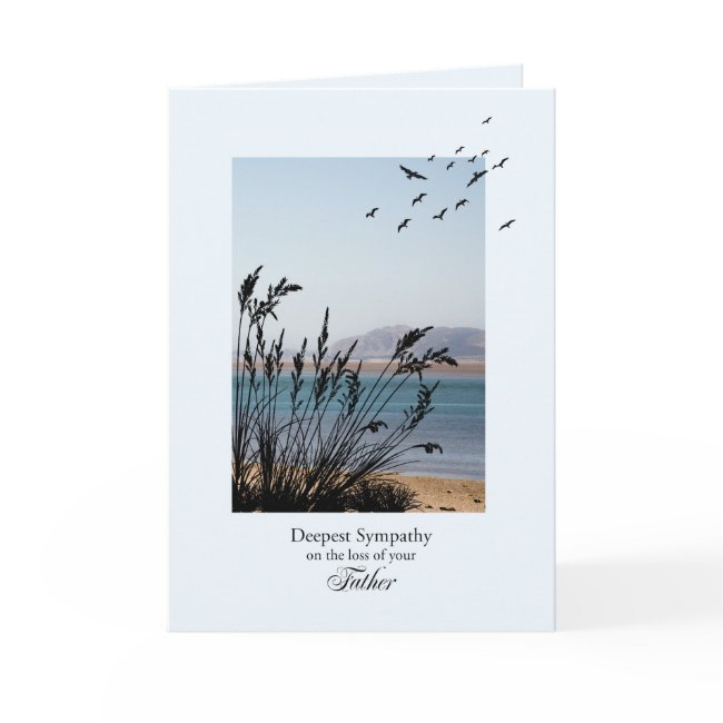 Sympathy On Loss Of Father, Seaside Scene Invitations