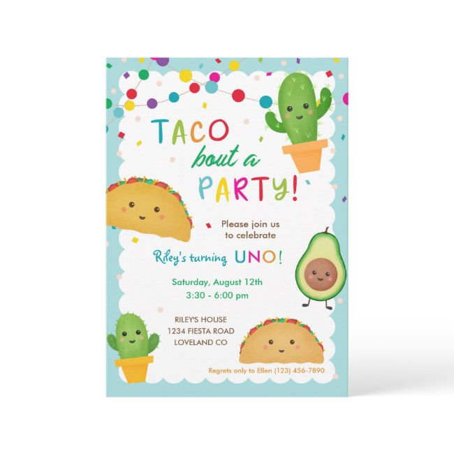 Taco Bout A Party Fiesta Birthday Invitation