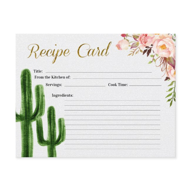 Taco Bout Love Bridal Shower Recipe Invitations