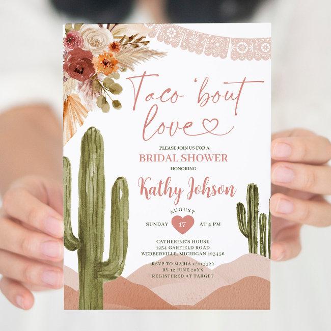 Taco Bout Love Bridal Shower Southwestern Cactus Invitation