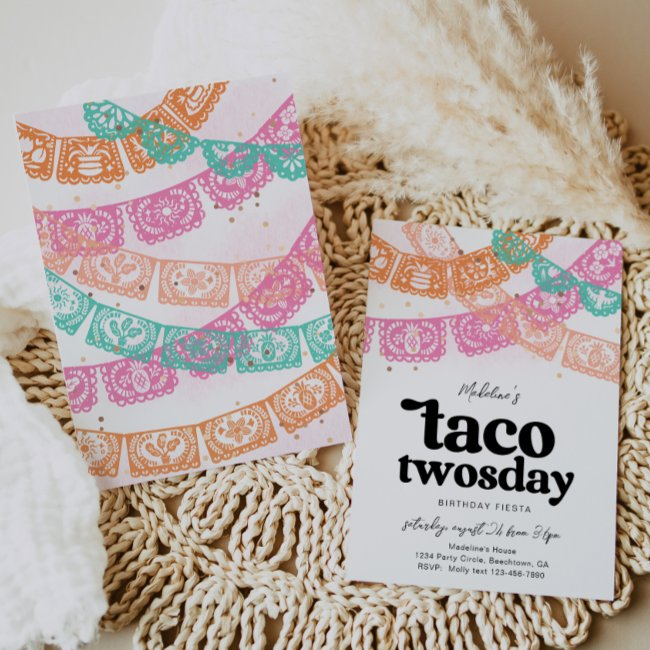 Taco Twosday Birthday Invitation
