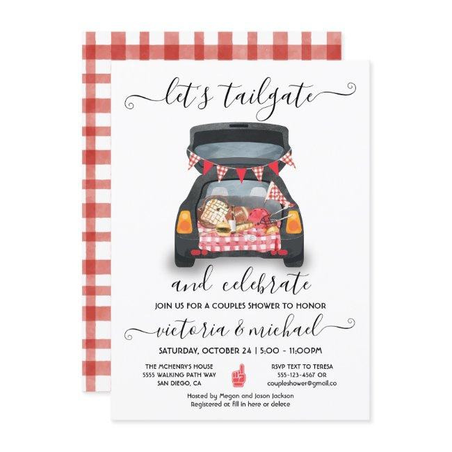 Tailgate Car Football Game Bbq Beer Couples Shower Invitation