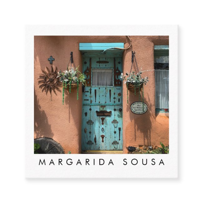 Taos Adobe Door Photo Travel Tourism Hospitality Square Business Invitations