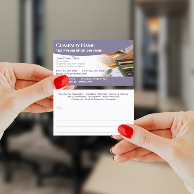 Tax Preparation (preparer) Business Invitations
