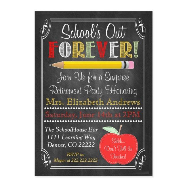 Teacher Retirement Party Invitation