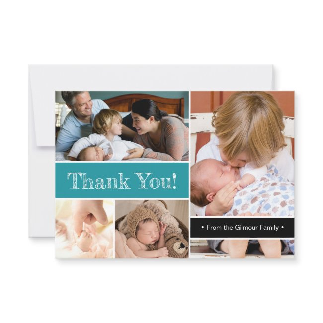 Teal Thank You Introducing Second Baby Photos Anno