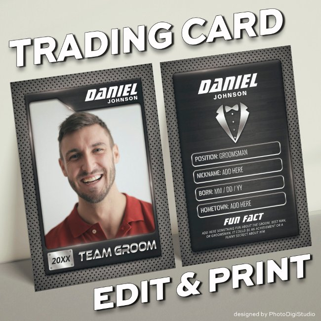 Team Groom Trading Invitations, Gifts For Groomsmen Calling Invitations