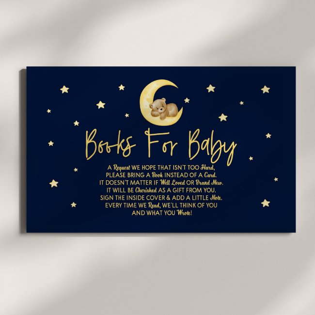 Teddy Bear Stars Baby Shower Books For Baby Invitations