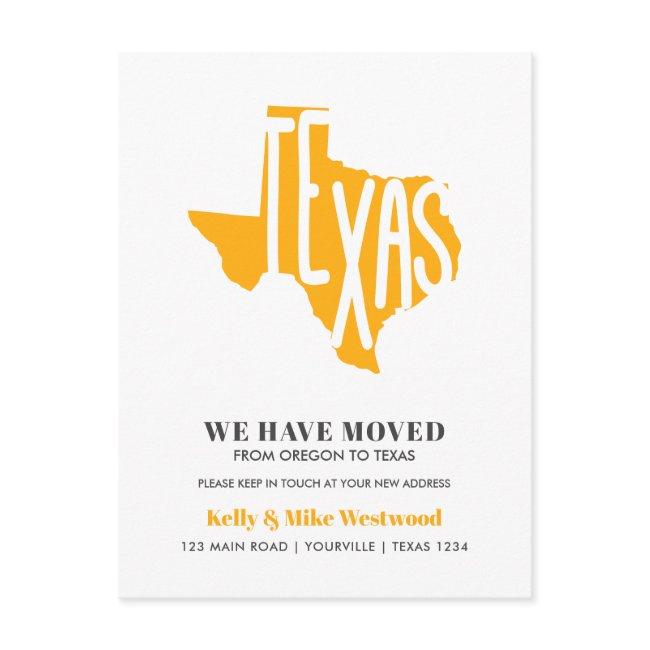 Texas We've Moved New Address New Home Postinvitations