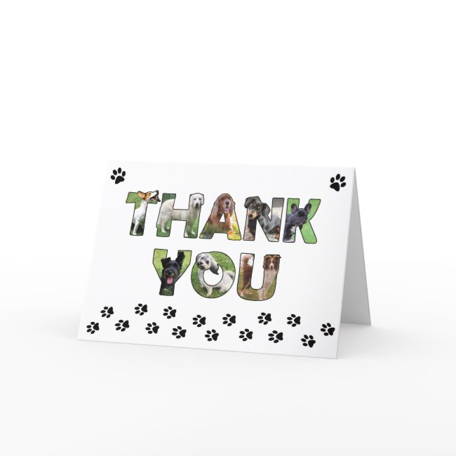 Thank You Dog Invitations - Oil Painting Word Art Design