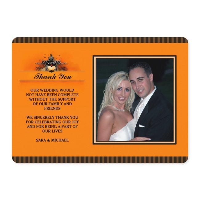 Thank You Photo Invitations - Halloween Love