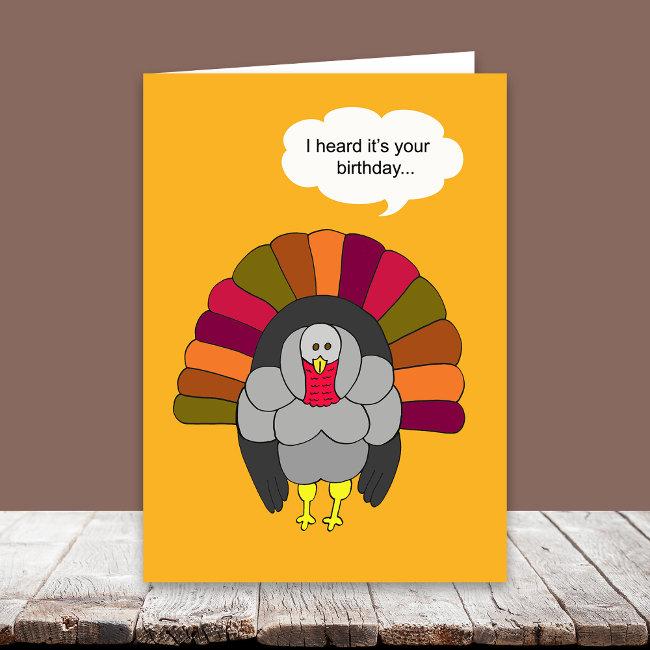 Thanksgiving Birthday -- Turkey Holiday Invitations