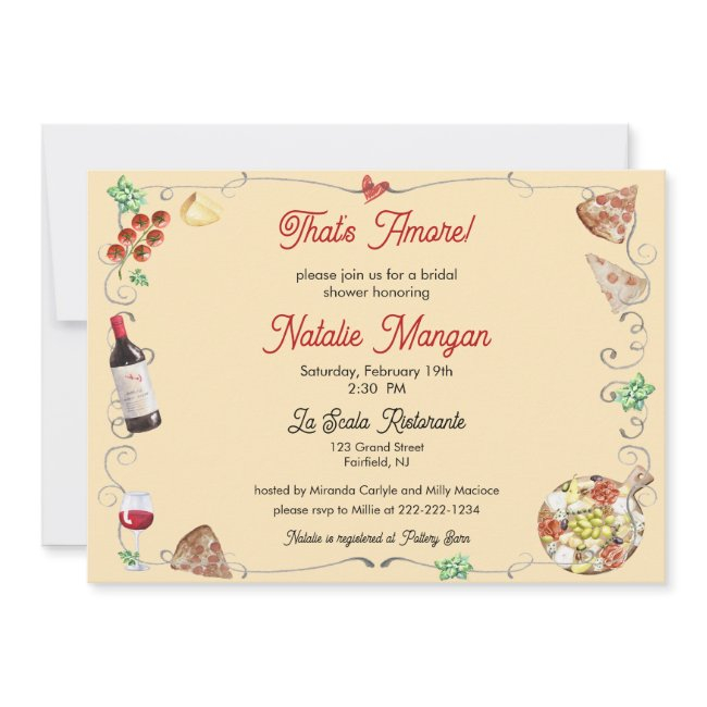 That's Amore Bridal Shower Invitation