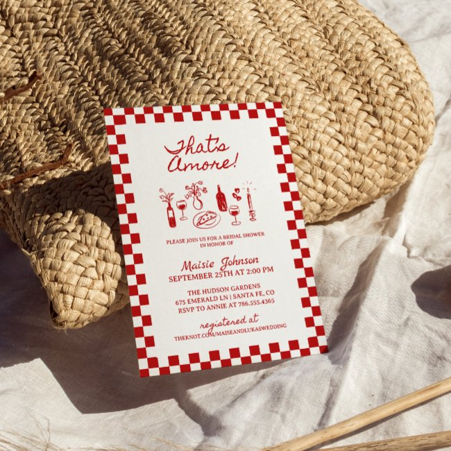 That's Amore French Inspired Bridal Shower Invitation