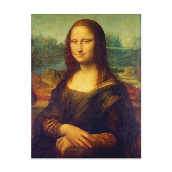 The Mona Lisa By Leonardo Da Vinci Postinvitations
