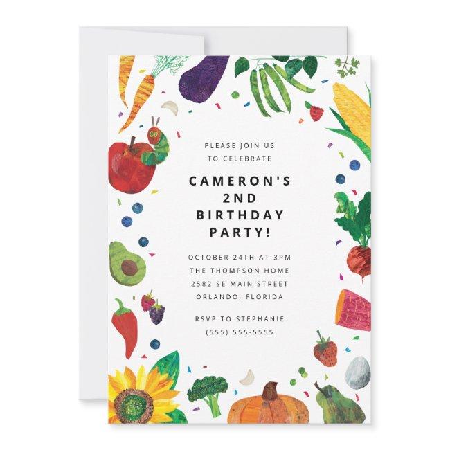 The Very Hungry Caterpillar Fruit Birthday Invitation