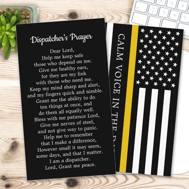 Thin Gold Line 911 Dispatcher Prayer Bulk Busines Business Invitations