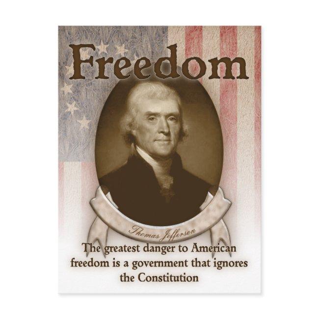 Thomas Jefferson - Freedom Postinvitations