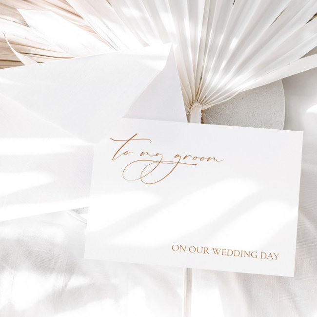 "to My Groom On Our Wedding Day" Wedding Day Invitations