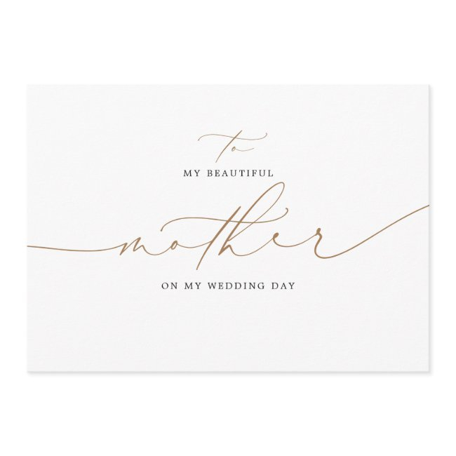 To My Mother On My Wedding Day Elegant