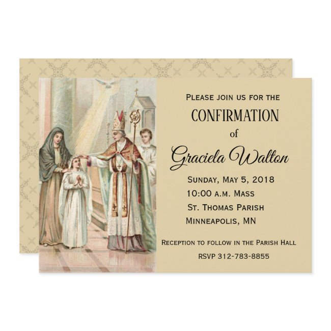 Traditional Catholic Confirmation Confirm Invitation