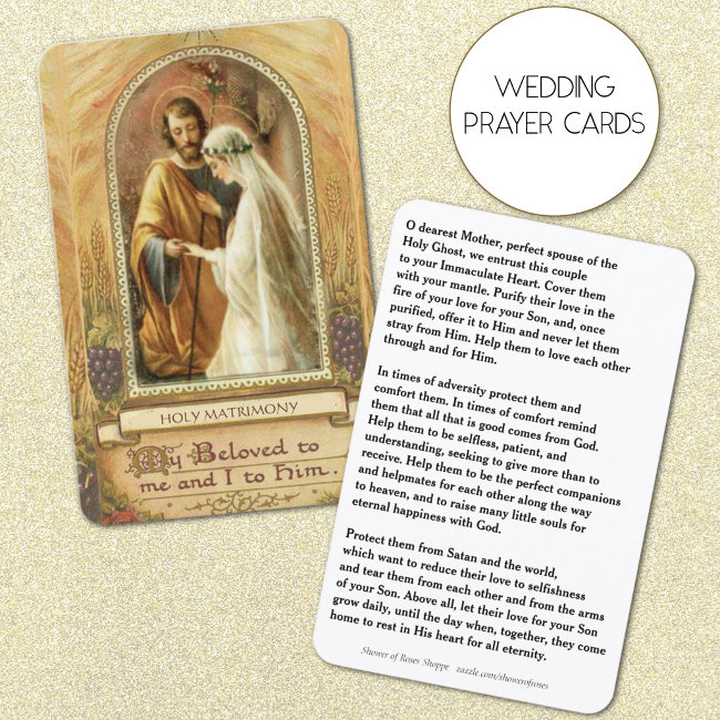 Traditional Catholic Wedding Favor Holy Invitations