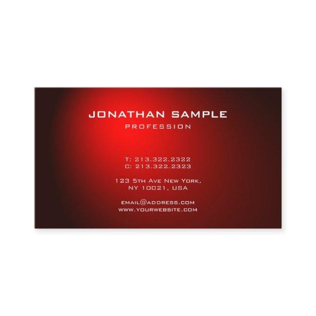 Trendy Minimalistic Chic Design Black Red Plain Business Invitations