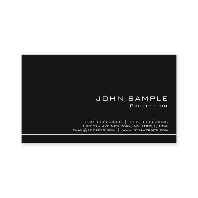 Trendy Professional Modern Black White Semi Gloss Business Invitations