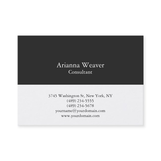 Trendy Stylish Professional Plain Grey White Business Invitations