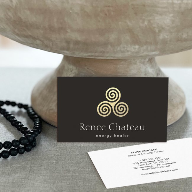 Triple Spiral Or Celtic Triskele Symbol Business Invitations