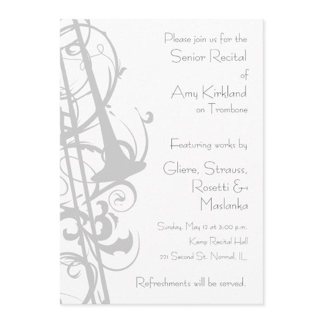 Trombone Recital Invitation