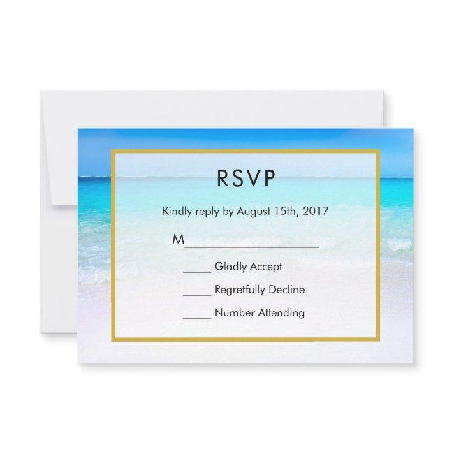 Tropical Beach With A Turquoise Sea Wedding Rsvp