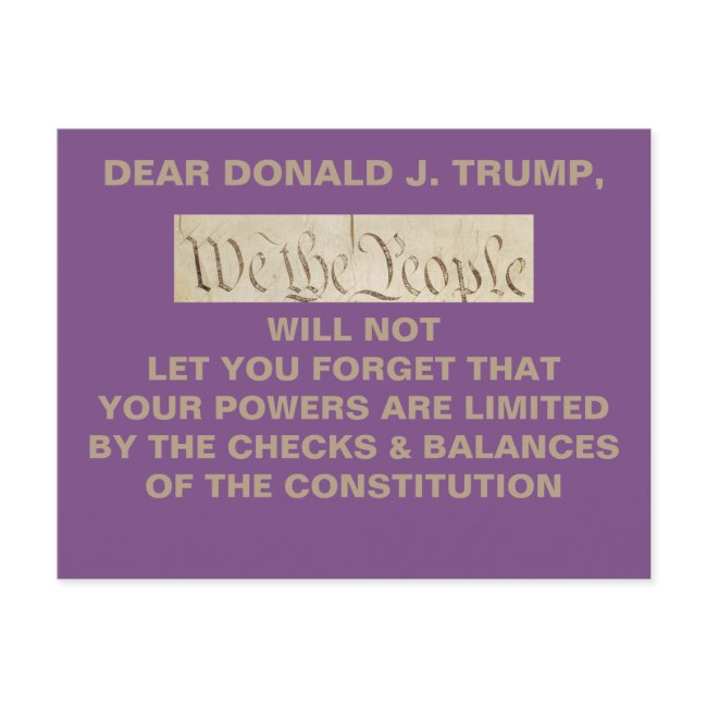 Trump We The People Checks And Balances Resistance Postinvitations