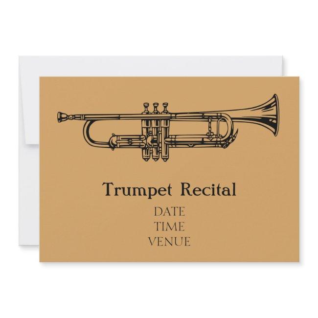 Trumpet Brass Recital Jazz Stylish Performance Invitation
