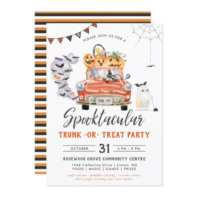 Trunk Or Treat | Halloween Party Invitation