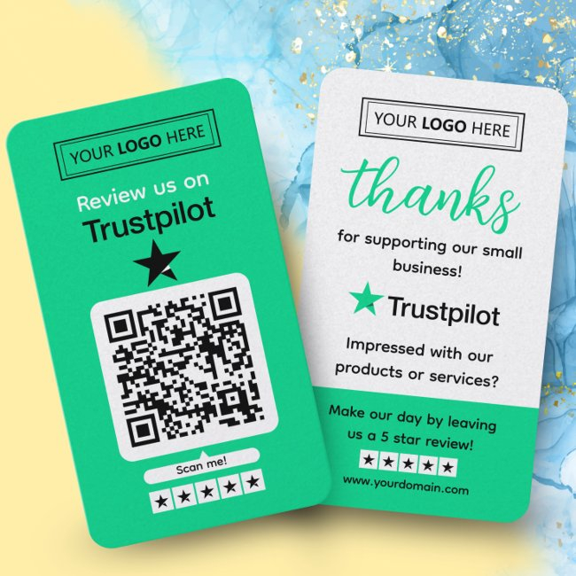 Trustpilot Review Request With Scannable Qr Code Business Invitations