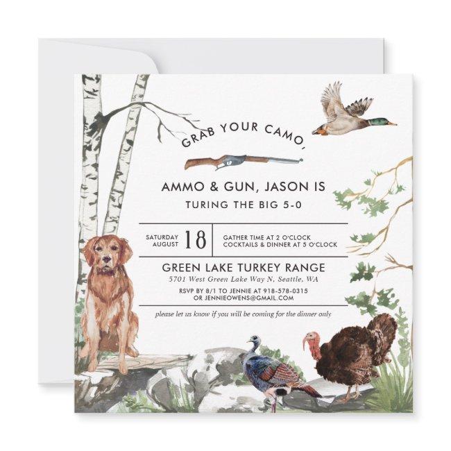 Turkey Hunt Birthday Party Invitation