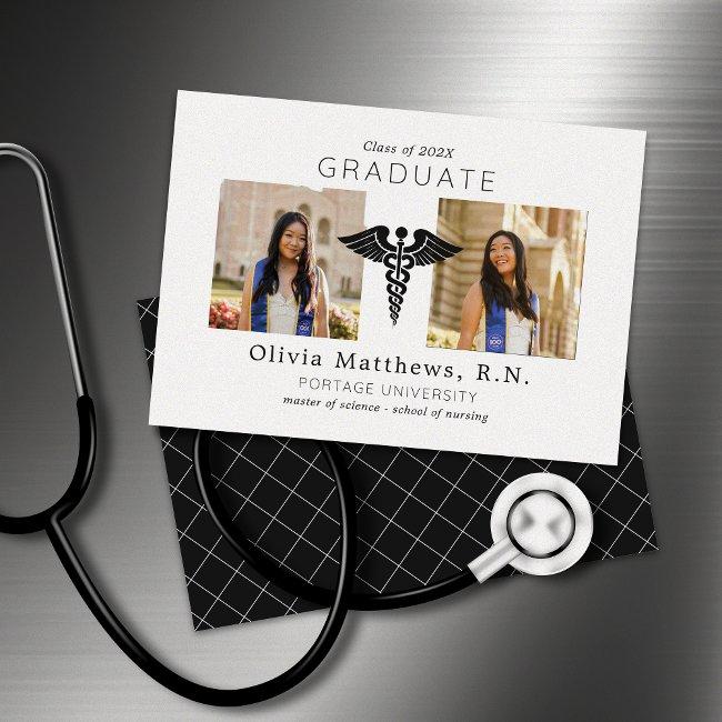 Two Photo Nursing White Black Insignia
