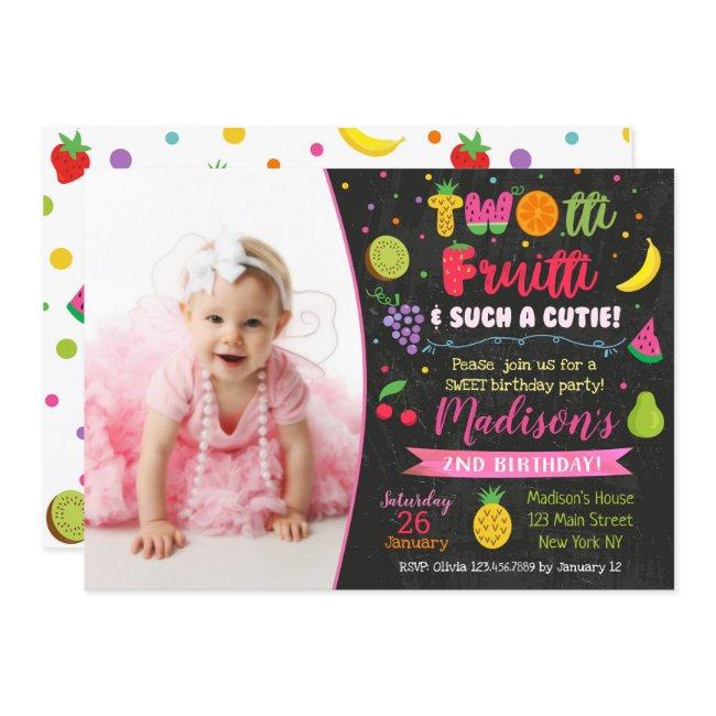 Twotti Frutti Birthday Party Invitation