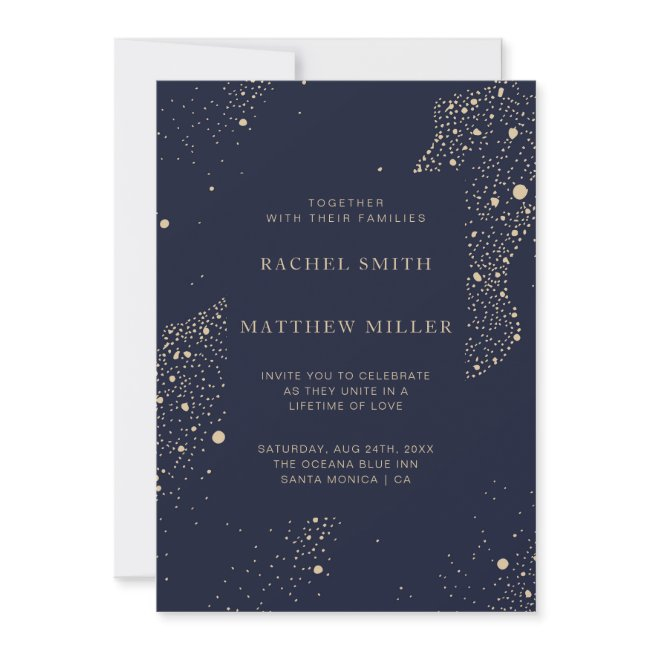 Under The Milky Way Twinkling Stars Night Sky Invitation