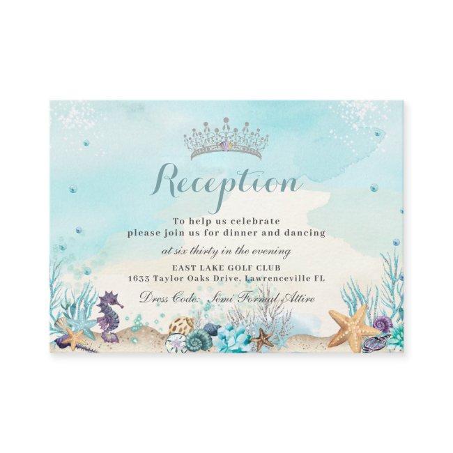 Under The Sea Sweet Sixteen Quinceañera Reception Enclosure Invitations