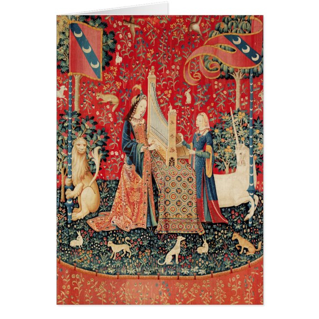 Unicorn And Lady Playing Organ,animals Christmas