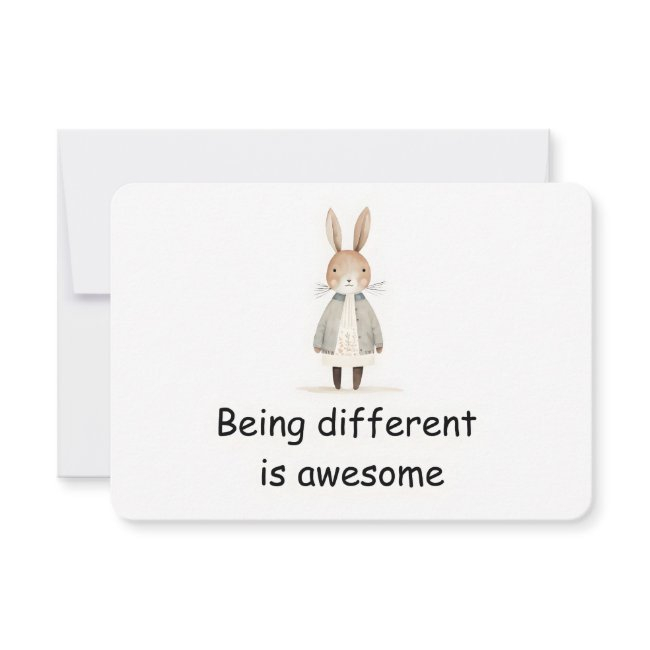 Unique Bunny Woodland Animal Affirmation Invitations