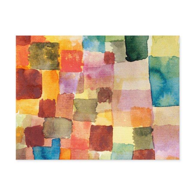 Untitled Abstract Watercolor Squares - Paul Klee Postinvitations